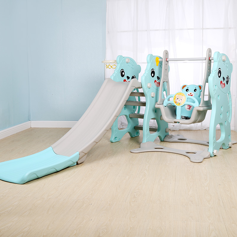 Children new style indoor playground kids cheap colorful plastic swing slide