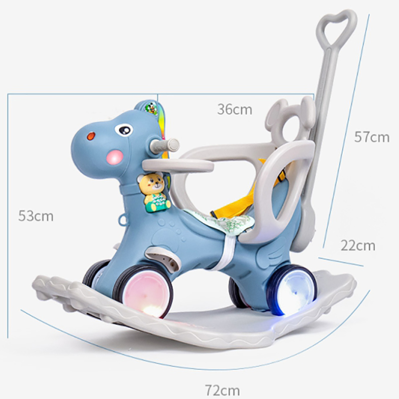 New design baby animal toy rider indoor hight quality plastic kids rocking horse