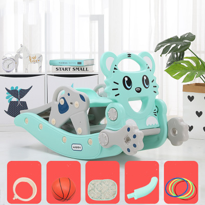 Multifunctional Plastic Children's Rocking Horse Slide 4 in1 Indoor Household Kids Mental Development Toys for babies 