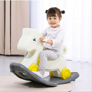 Hot selling ride on animals toy cartoon rocking horse kids plastic toys