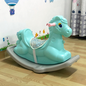 Kindergarten children indoor plastic toys baby rocking horse kids ride on toy plastic rocking horse for sale