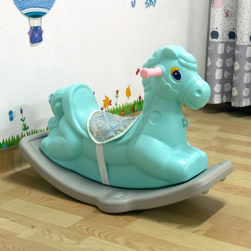 Kindergarten children indoor plastic toys baby rocking horse kids ride on toy plastic rocking horse for sale