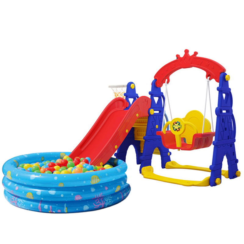 Baby Plastic Toy Indoor Playground Kids Slide And Swing Sets 