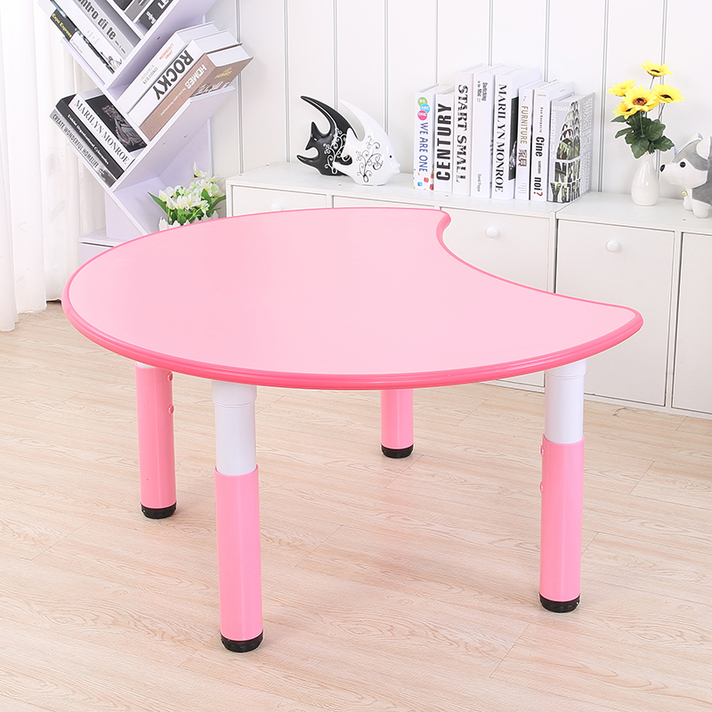 New design hot sales in American living room furniture plastic children study table and chair with colorful printing
