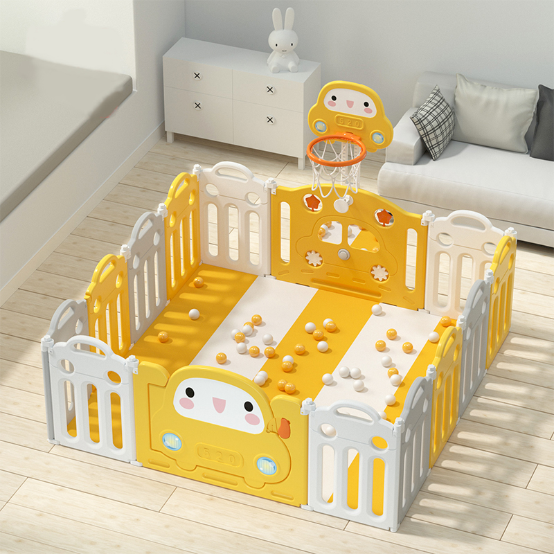Indoor children playyard portable safety fence kids removable cheap play yard pen plastic foldable baby playpens for playground