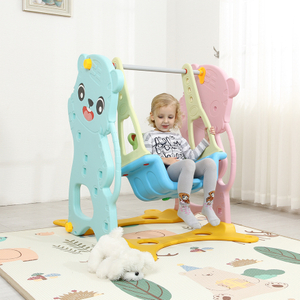 Children new style indoor playground kids cheap colorful plastic swing slide