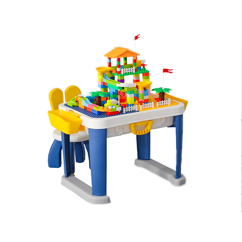 Children DIY kindergarten educational plastic bricks toy baby toddler temperature resistance indoor building blocks table