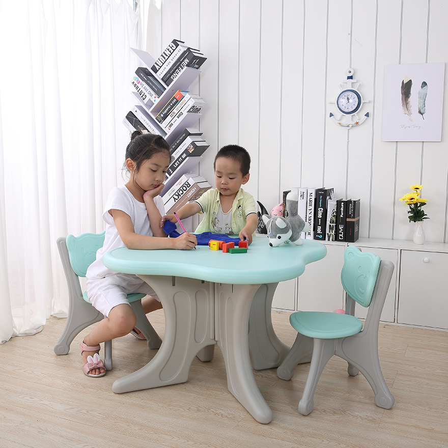 Indoor children furniture sets kids learning table and chair for early education 