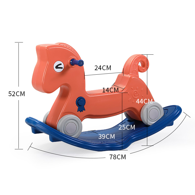 Hot selling ride on animals toy cartoon rocking horse kids plastic toys