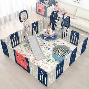 Hot sell multifunctional new design safety Kids plastic foldable indoor play yard fence baby playpen
