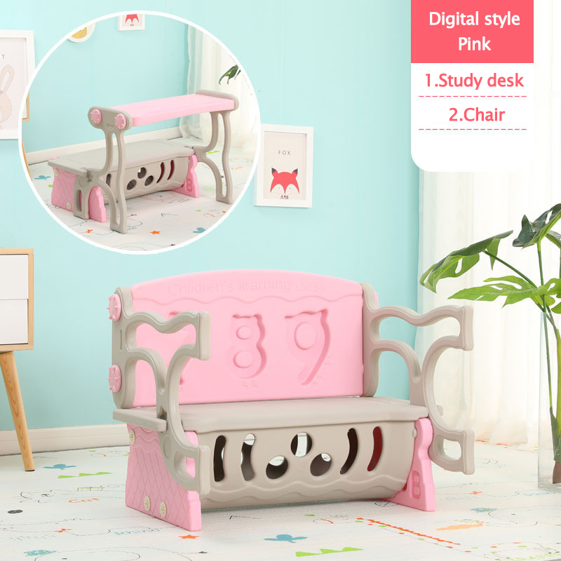 Multifunctional folding colors children table and chair kindergarten desk furniture set
