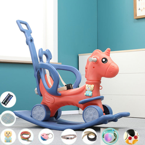 Wholesale hight quality safety kids animal rider indoor plastic baby rocking horse for sell 